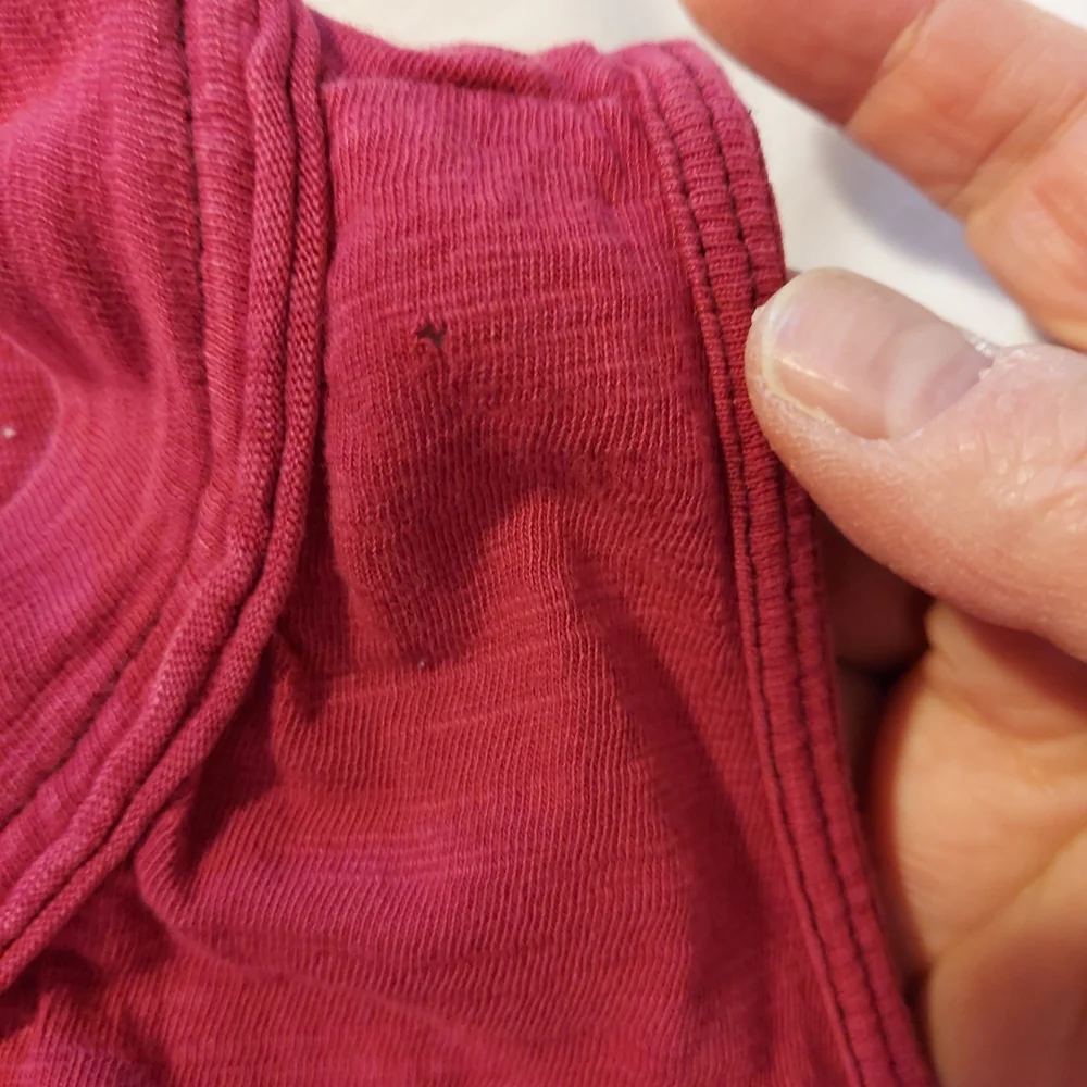 Free People Henley Magenta Flowy Cotton Sleeveless Summer Top